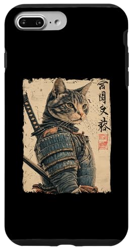 Hülle für iPhone 7 Plus/8 Plus Samurai Cat Warrior Japanisches Ukiyo-e-Kunstwerk Katze Samurai von Japanese Ukiyo-e Samurai Cat Warriors