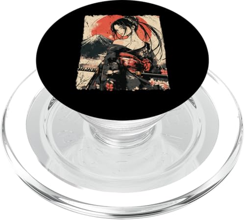 Samurai-Kriegerin, japanisches Ukiyo-e-Kunstwerk für Damen, Samurai PopSockets PopGrip für MagSafe von Japanese Ukiyo-e Samurai Warriors