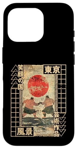 Hülle für iPhone 16 Pro Sumo Wrestler Traditioneller japanischer Holzblock Ukiyo-e Anime von Japanese Ukiyo-e Tees