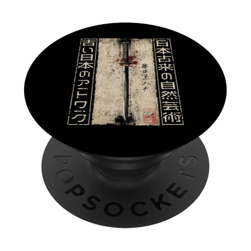 Katana Sword Traditioneller japanischer Holzblock Ukiyo-e Anime PopSockets Klebender PopGrip von Japanese Ukiyo-e Tees