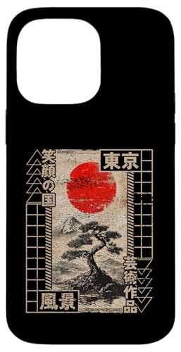 Traditioneller japanischer Bonsai-Baum Woodblock Ukiyo-e Anime Hülle für iPhone 14 Pro Max von Japanese Ukiyo-e Tees