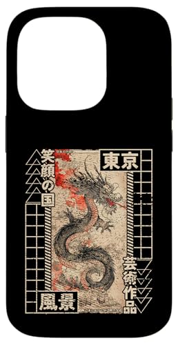 Traditioneller japanischer Drachenholzblock Ukiyo-e Anime Hülle für iPhone 14 Pro von Japanese Ukiyo-e Tees