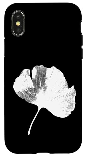 Niedliche Zen Botanische Kunst Japanische Blumenkunst Ginkgoblatt Hülle für iPhone X/XS von Japanese and Floral Designs