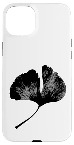 Schicke Ginkgo-Blattkunst Minimalistisches botanisches Zen-Kunstwerk Hülle für iPhone 15 Plus von Japanese and Floral Designs