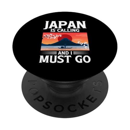 Japanische Flagge PopSockets Klebender PopGrip von Japanese inspire Gift for Girls Women and Men