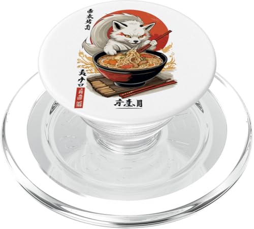 Kitsune liebt Ramen Nudeln Fuchs Kanji Schrift Kawaii Japan PopSockets PopGrip für MagSafe von Japanese ramen Outfit streetwear unique design