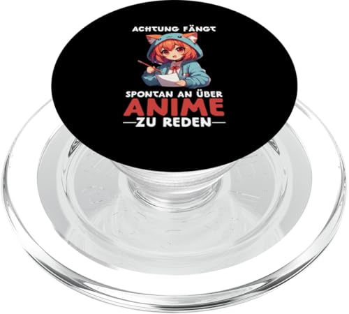 Achtung Fängt Spontan An Über Anime Zu Reden Manga Otaku PopSockets PopGrip für MagSafe von Japanische Anime Manga Cosplay Deko Otaku Fans