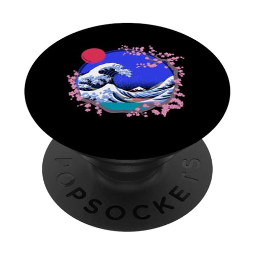 Big Wave Vaporwave Ästhetik 80er Anime Mode Streetwear PopSockets mit austauschbarem PopGrip von Japanische Kultur 1980 Depression Anime Cyber