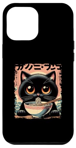 Hülle für iPhone 12 Pro Max Kawaii Cat Ramen Nudel Anime Japanische Katze Kätzchen Manga von Japanische Kultur Anime Manga Cat Ramen Asiatisch