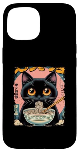 Hülle für iPhone 15 Kawaii Cat Ramen Nudel Anime Japanische Katze Kätzchen Manga von Japanische Kultur Anime Manga Cat Ramen Asiatisch