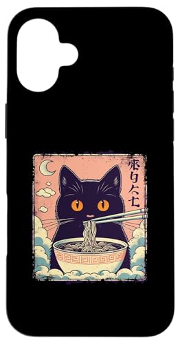 Hülle für iPhone 16 Plus Kawaii Cat Ramen Nudel Anime Japanische Katze Kätzchen Manga von Japanische Kultur Anime Manga Cat Ramen Asiatisch