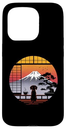 Hülle für iPhone 15 Pro Japanischer Mt Fuji Dackel Hund Bonzai Baum Kaffee Mama Papa von JapansCollective