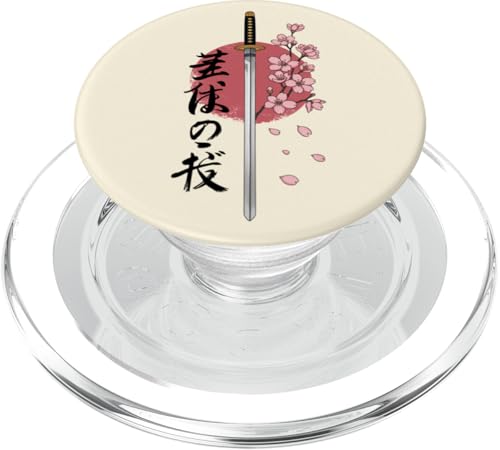 Japanisches Schwert Katana Kirschblüte Samurai Herren Damen PopSockets PopGrip für MagSafe von JapansCollective