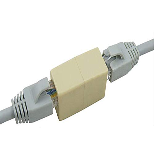 Jauarta Netzwerkkabelstecker 16 * 15 * 3 10 Stück Netzwerk-Ethernet-Dual-LAN-Kabelverbindungsstück mit Geradem Kopf RJ45-Extender-Netzwerkkabelstecker (Wie Gezeigt) von Jauarta