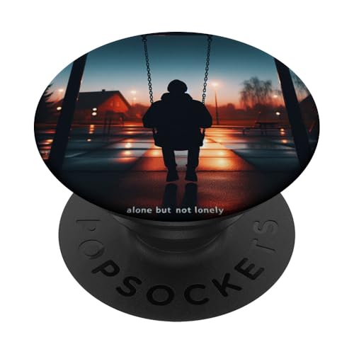 Alleine aber nicht Lonely Phrase Design PopSockets mit austauschbarem PopGrip von Javier Francisco