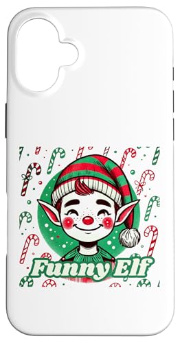 Hülle für iPhone 16 Plus Porträt einer glücklichen Weihnachtselfe von Javier Francisco