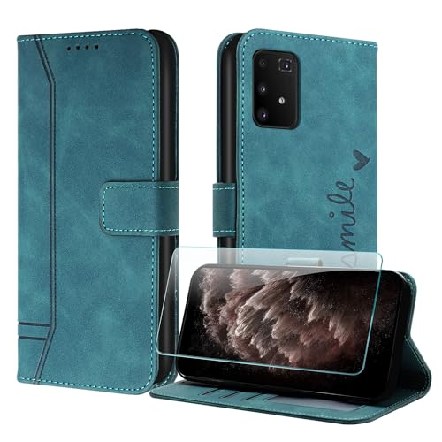 JayModCase Handyhülle Kompatibel mit Samsung Galaxy A91 / M80S / S10 Lite, Flip PU Wallet Schutzhülle mit [1 Stück Schutzfolie] Kartenfach Magnetverschluss Ständer Hülle für Galaxy M80S (Grün) von JayModCase