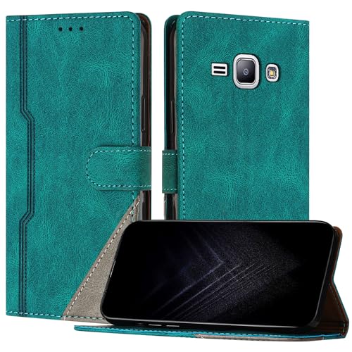 JayModCase Handyhülle für Samsung Galaxy J1, PU-Leder Kartenschlitze Brieftasche mit magnetisch | Klappetui | Standfunktion | Stoßfeste Hülle für Galaxy J1 (Grün) von JayModCase