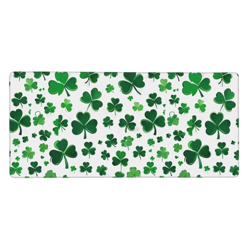 Jcvytsdlk Schreibtischunterlage für Bürocomputer, wasserdicht, rutschfest, Gaming-Mauspad für Damen und Herren, Schreibtisch-Computer-Zubehör, Arbeit von zu Hause, Happy St. Patrick's Day, Schwarz von Jcvytsdlk