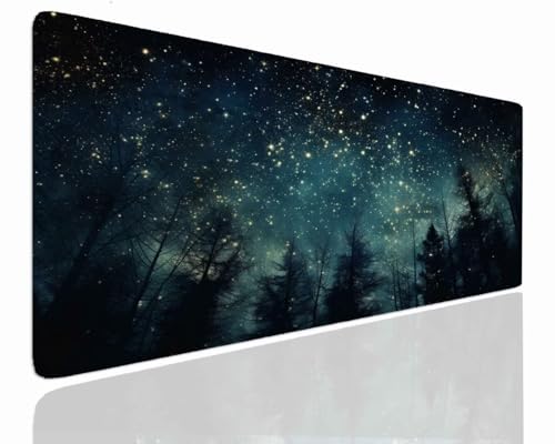 Gaming Mauspad XXL, Mousepad XXL 1000x500x4mm, Mouse Pad Wassxerdicht Anti-Rutsch Mauspad Groß Vernähte Kanten Mauspads Verbessert Präzision und Geschwindigkei Schreibtischunterlage Sky J-962 von Jdozfo