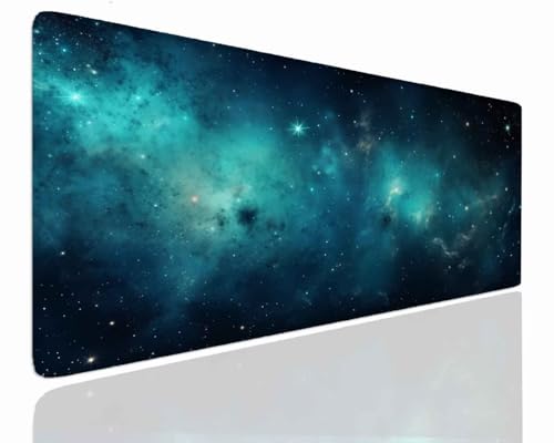 Gaming Mauspad XXL, Mousepad XXL 1000x500x4mm, Mouse Pad Wassxerdicht Anti-Rutsch Mauspad Groß Vernähte Kanten Mauspads Verbessert Präzision und Geschwindigkei Schreibtischunterlage Teal J-1044 von Jdozfo