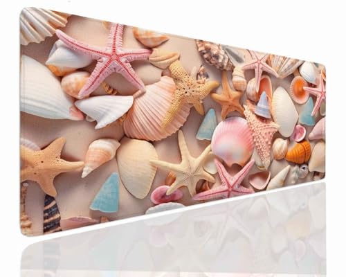 Gaming Mauspad XXL, Mousepad XXL 1400x700x4mm, Mouse Pad Wassxerdicht Anti-Rutsch Mauspad Groß Vernähte Kanten Mauspads Verbessert Präzision und Geschwindigkei Schreibtischunterlage Starfish J-993 von Jdozfo