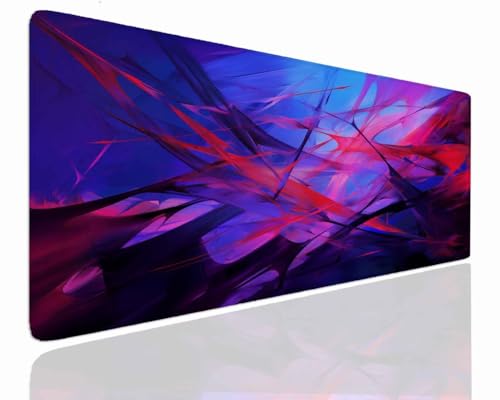 Gaming Mousepad XXL 100x50x0.4cm Mauspad XXL Gaming Groß Mouse Pad Desk Mat VernäHte Kanten Schreibtischunterlage Kunst Tischunterlage Large Size Schreibtisch Unterlegmatte Anti-Rutsch Mousepads J-37 von Jdozfo