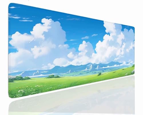 Gaming Mousepad XXL 100x50x0.4cm Mauspad XXL Gaming Groß Mouse Pad Desk Mat VernäHte Kanten Schreibtischunterlage Sky Tischunterlage Large Size Schreibtisch Unterlegmatte Anti-Rutsch Mousepads J-963 von Jdozfo