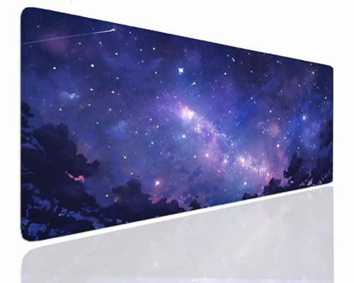 Gaming Mousepad XXL 120x70x0.4cm Mauspad XXL Gaming Groß Mouse Pad Desk Mat VernäHte Kanten Schreibtischunterlage Polarlicht Tischunterlage Large Schreibtisch Unterlegmatte Anti-Rutsch Mousepads J-52 von Jdozfo