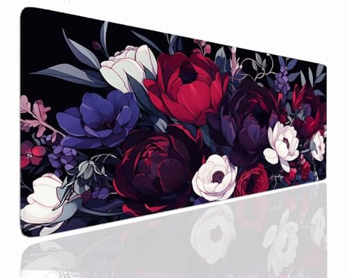 Gaming Mousepad XXL 120x70x0.4cm Mauspad XXL Gaming Groß Mouse Pad Desk Mat VernäHte Kanten Schreibtischunterlage Purple Tischunterlage Large Schreibtisch Unterlegmatte Anti-Rutsch Mousepads J-836 von Jdozfo