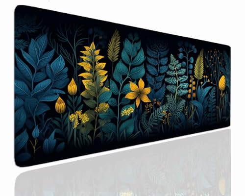 Gaming Mousepad XXL 160x80x0.4cm Mauspad XXL Gaming Groß Mouse Pad Desk Mat VernäHte Kanten Schreibtischunterlage Plant Tischunterlage Large Size Schreibtisch Unterlegmatte Anti-Rutsch Mousepads J-825 von Jdozfo