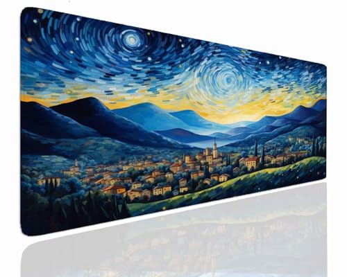 Gaming Mousepad XXL 160x80x0.4cm Mauspad XXL Gaming Groß Mouse Pad Desk Mat VernäHte Kanten Schreibtischunterlage Schönheit Tischunterlage Large Schreibtisch Unterlegmatte Anti-Rutsch Mousepads J-73 von Jdozfo