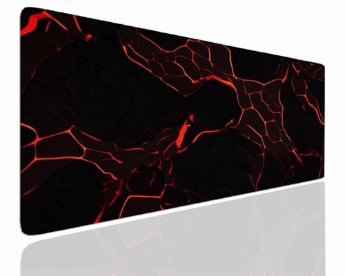 Mauspad Gaming Groß 1200x600x4mm Red XXL Mousepad Groß Wassxerdicht Tischunterlage Speed Gaming Maus Tastatur Matte PC Laptop rutschfeste Gummibasis Mouse Mat für Office Home Gamer J-866 von Jdozfo