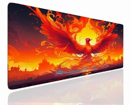 Mauspad Gaming Groß 1400x800x4mm Vogel XXL Mousepad Groß Wassxerdicht Tischunterlage Speed Gaming Maus Tastatur Matte PC Laptop rutschfeste Gummibasis Mouse Mat für Office Home Gamer J-89 von Jdozfo