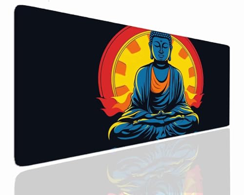 Mauspad Gaming Groß 900x500x4mm Zen XXL Mousepad Groß Wassxerdicht Tischunterlage Speed Gaming Maus Tastatur Matte PC Laptop rutschfeste Gummibasis Mouse Mat für Office Home Gamer J-1194 von Jdozfo