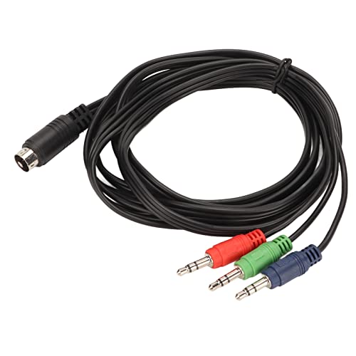 DIN-Adapterkabel, 9-polig auf 3,5 Mm, Plug-and-Play-Soundkabel für Lautsprecher, Verstärker, Musikinstrument, mit 9-poligem DIN-Anschluss, Bunte Stecker mit Fester Passform von Jectse