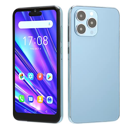 I14 Pro Max Smartphone, 6,1-Zoll-3G-HD-Handy mit Entsperrtem Gesicht, 4 GB RAM 32 GB ROM Quad Core, Ultradünnes Smartphone mit 5000 MAh Akku, Dual-SIM-Dual-Standby für Android 8.1 von Jectse