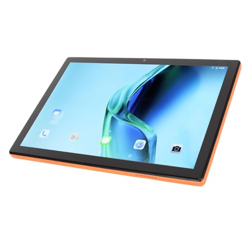 Jectse 10,1-Zoll-Tablet mit Einer Auflösung von 3200 X 1440, 8 GB RAM, 128 GB ROM, Dual-SIM-Dual-Standby, 5G WiFi, für11, Octa Core (Orange) von Jectse