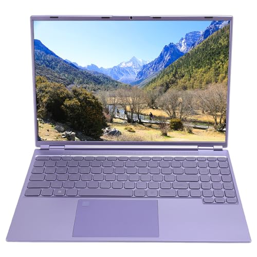 Jectse 16-Zoll-Laptop, 16 GB DDR4, per Fingerabdruck Entsperrter Laptop-Computer für -Prozessor, 1920 X 1200 16:10-Display, Dualband-WLAN-Laptop mit (16 GB + 256 GB EU-Stecker) von Jectse