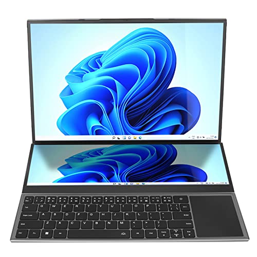 Jectse 16-Zoll-Laptop, 16 GB 1 TB SSD FHD-Büro-Laptop mit 14-Zoll-Hilfsbildschirm, 13600-mAh-Laptop für I7 für Windows 11, Unterstützung für Zwei Grafikkarten von Jectse