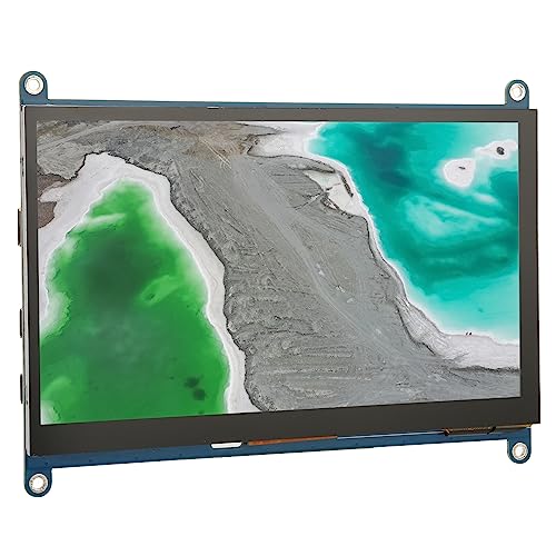 Jectse 7-Zoll-IPS-Touchscreen-, 1024 X 600, 5 Punkte, Kapazitiver Bildschirm, HDMI-Anzeigefeld mit Zwei Lautsprechern, Typ-C-Schnittstelle, Multi-Touch-Gesten für RasPi 4 von Jectse