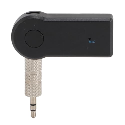 Jectse Bluetooth-Empfänger für Auto, 3,5-mm-AUX-Bluetooth-Autoadapter, 55 MAh Kabelloser Audioempfänger mit Integriertem Mikrofon, für Autos, Lautsprecher, Stereoanlagen und Kopfhörer von Jectse