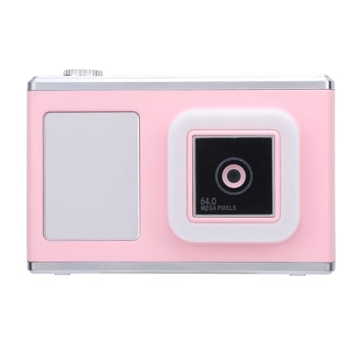 Jectse Digitalkamera, 1080P-Kinderkamera, 48 MP, Point-and-Shoot-Digitalkameras mit Fülllicht, 2,4-Zoll-IPS-Bildschirm, Autofokus, Kompakte Kleine Kamera für die Tägliche Reise (Rosa) von Jectse