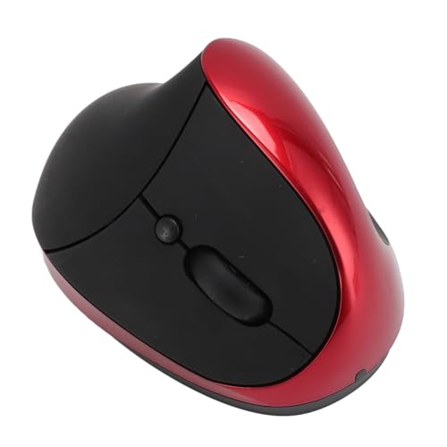 Jectse Ergonomische Maus für Rechtshänder, 800 1200 1600 DPI, Reduziert Muskelbelastung, Vertikale Optische Maus für PC für Tablet (Rot) von Jectse