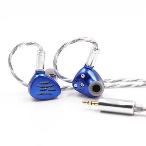 Jectse In-Ear-Kopfhörer, Knochenleitungs-IEM-Ohrhörer mit Abnehmbarem Kabel, Kabelgebundene HiFi-Sport-Ohrhörer mit 10-mm-dynamischem Treiber-LCP-Membran, für Sänger (2,5 mm) von Jectse