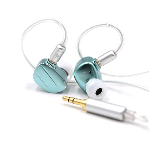 Jectse In-Ear-Kopfhörer mit Kabel, IEM-Ohrhörer mit Abnehmbarem Kabel, 10 Mm LCP-Membran, Dynamischer Treiber, Bass-Sound, Kabelgebundene Ohrhörer für Zarte Stimme (3,5 mm) von Jectse