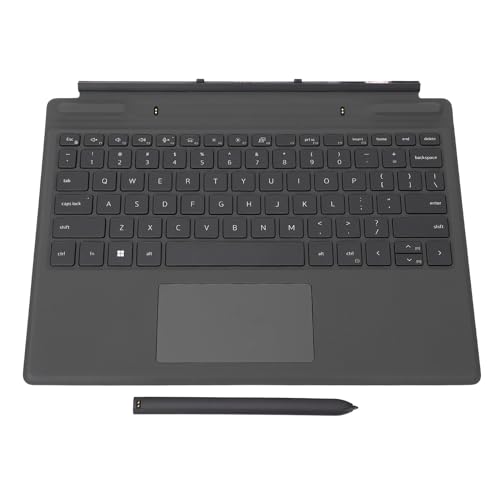 Jectse K19M Abnehmbare Laptop-Tastatur, Ersatz-Reisetastatur mit Hintergrundbeleuchtung, Touchpad-Touch-Stift, ABS-Leder, für Latitude 7320 7310 von Jectse