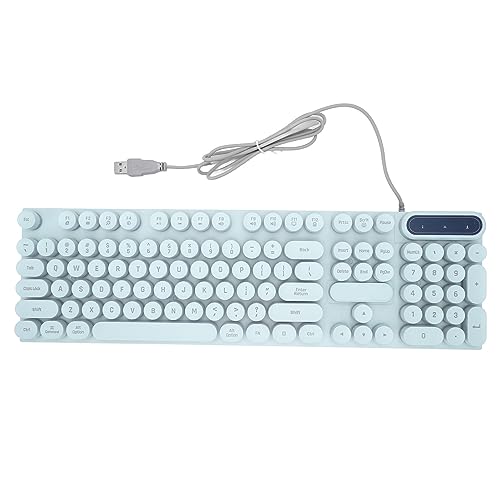 Jectse Kabelgebundene Gaming-Tastatur, 104 Tasten, Mechanische Gaming-Tastatur, Hintergrundbeleuchtung, Ergonomische Computertastatur für Desktop-Laptop, Anpassbare Füße, (Blau) von Jectse