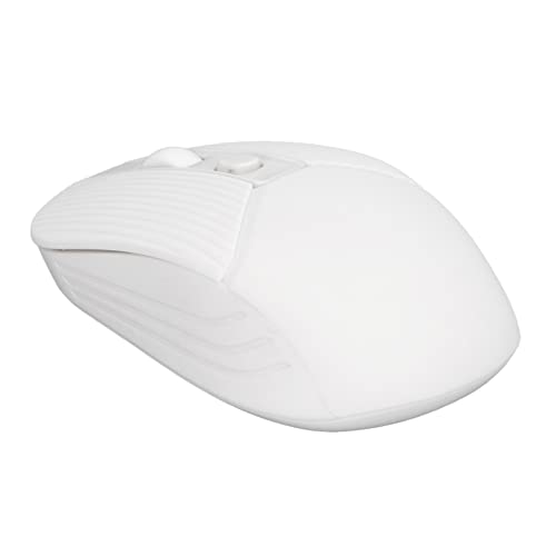 Jectse Kabellose Maus, 2,4 G Wireless Slim 3-Stufen-Einstellung DPI Ergonomische Stummschaltung Wiederaufladbare Computermäuse mit USB-Empfänger für Notebook, PC, Laptop, Computer (White) von Jectse