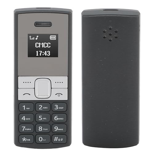 Jectse Kleinstes Mobiltelefon, Telefon mit Sprachwechsler, Wählgerät, Dual-SIM, 380-mAh-Akku, Kleines Telefon für Kinder, 0,66 Zoll OLED (Black) von Jectse